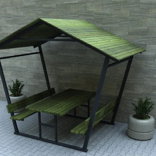 Çatılı Piknik Masalı Bank